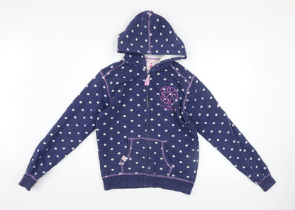 Girls UK Size 11-12 Years Lazy Jacks Blue Full Zip Hoodie