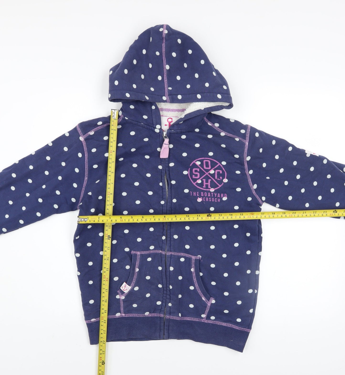 Girls UK Size 11-12 Years Lazy Jacks Blue Full Zip Hoodie
