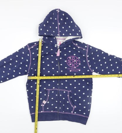 Girls UK Size 11-12 Years Lazy Jacks Blue Full Zip Hoodie