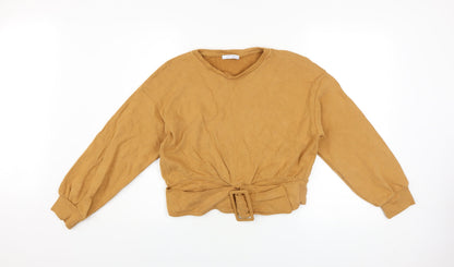 Womens UK Size S Zara Brown Pullover Sweatshirt