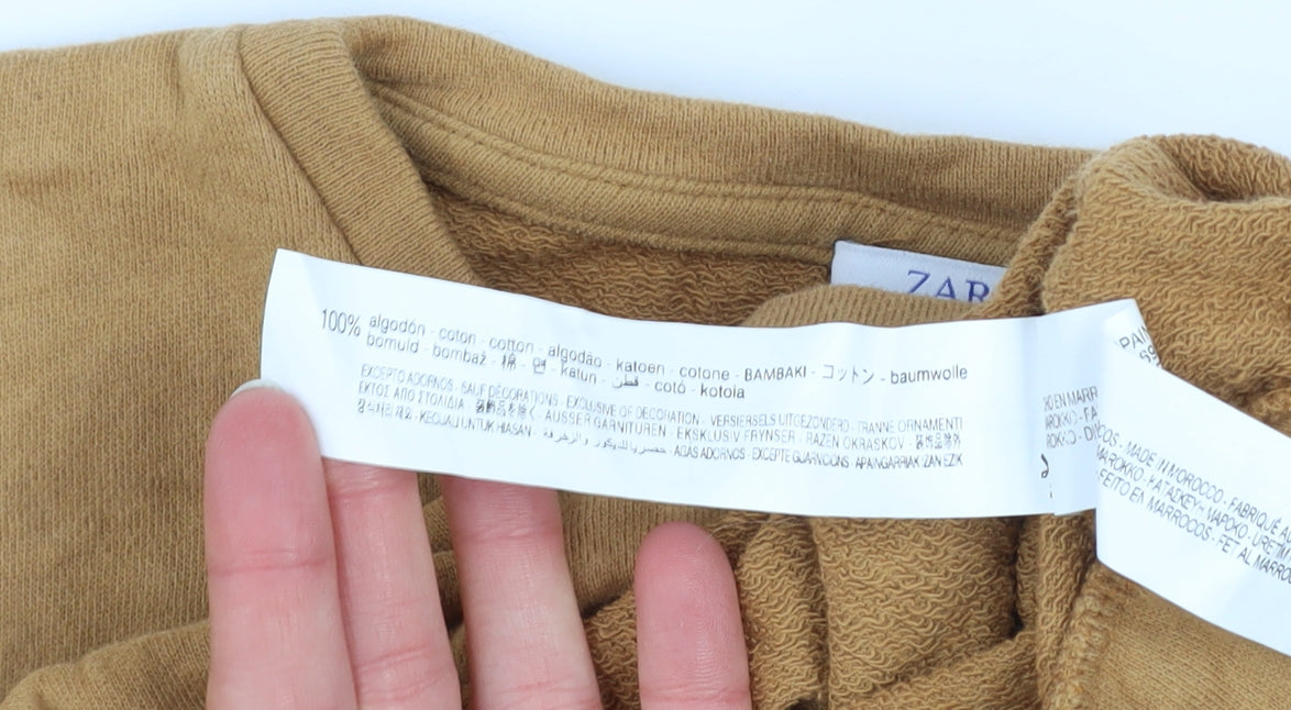 Womens UK Size S Zara Brown Pullover Sweatshirt