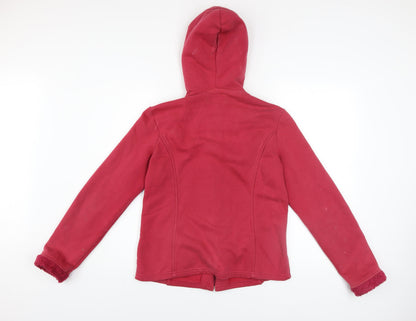 Womens UK Size M Marks and Spencer Red Full Zip Hoodie