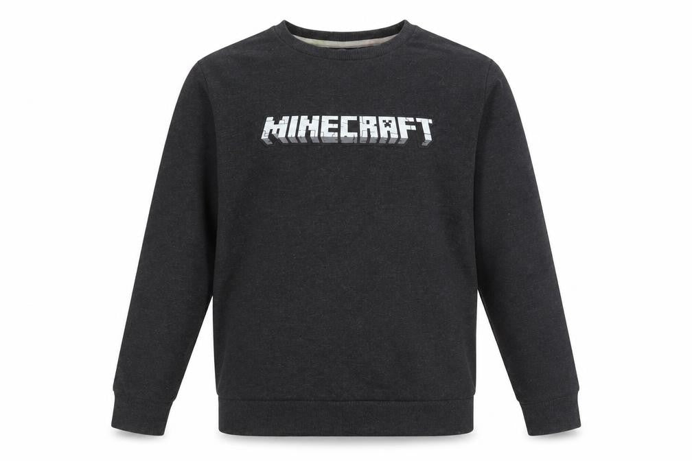 Next Boys Black Minecraft Pullover Sweatshirt 13 Years Regular Fit