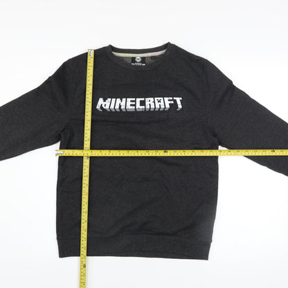 Next Boys Black Minecraft Pullover Sweatshirt 13 Years Regular Fit