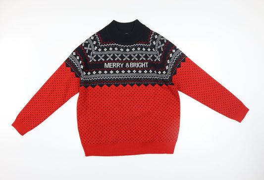 Mens UK Size L Avenue Red Pullover Jumper