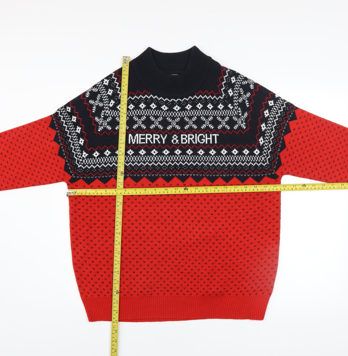 Mens UK Size L Avenue Red Pullover Jumper