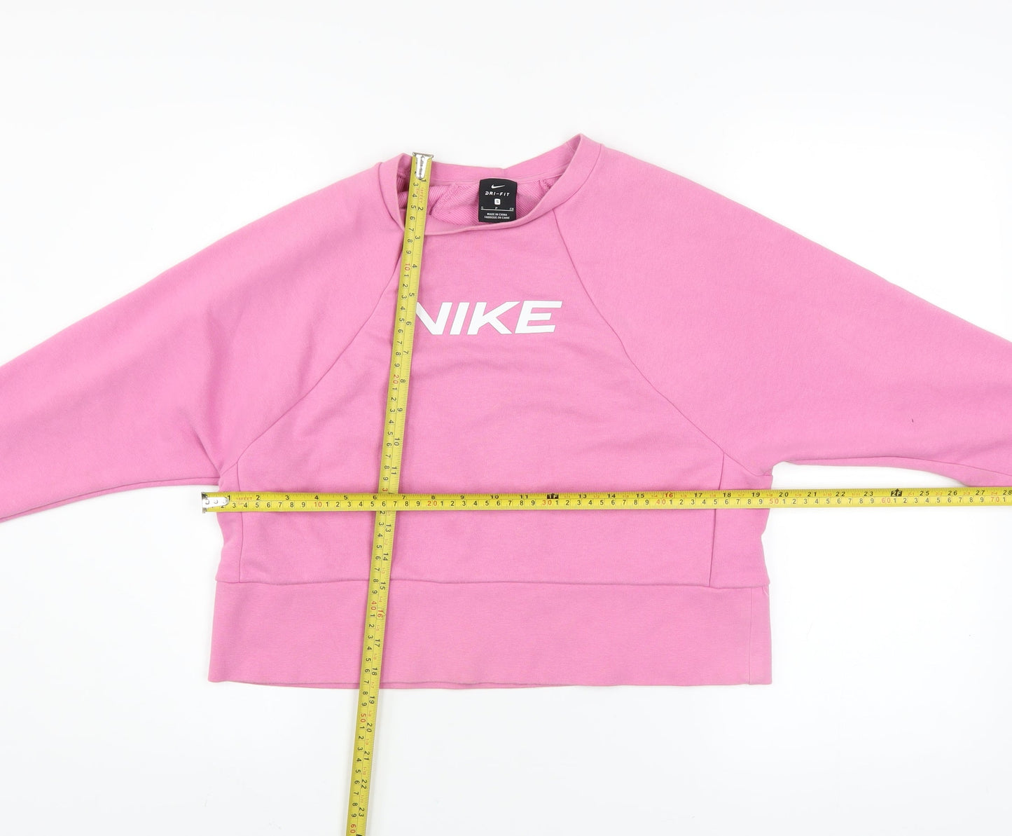 Womens UK Size S Nike Pink Pullover Sweatshirt