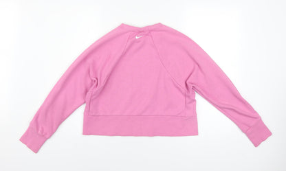 Womens UK Size S Nike Pink Pullover Sweatshirt