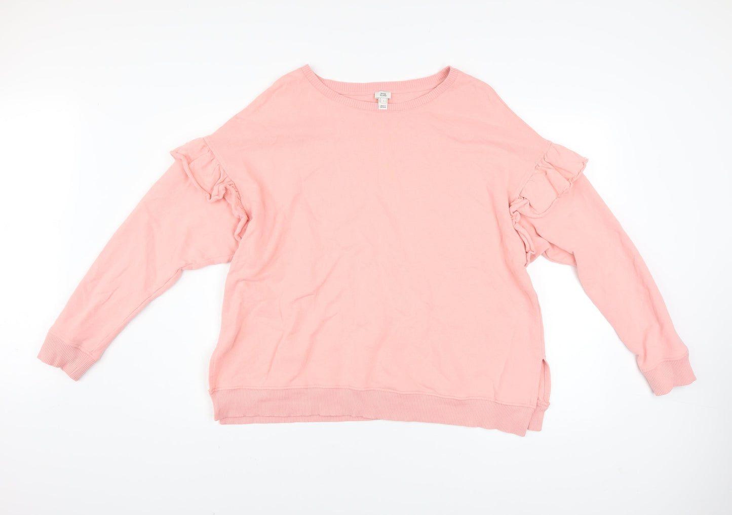 Womens UK Size L River Island Pink Pullover Sweatshirt