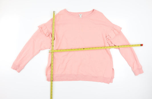 Womens UK Size L River Island Pink Pullover Sweatshirt