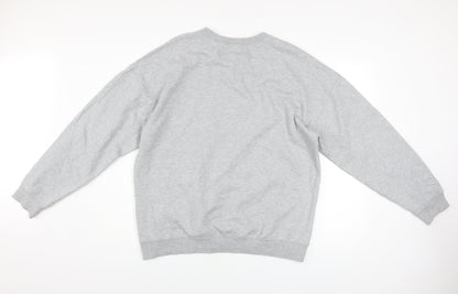 Unisex Adults UK Size M PRETTYLITTLETHING Grey Pullover Sweatshirt