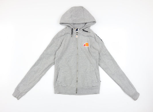 Womens UK Size 6 ellesse Grey Full Zip Hoodie