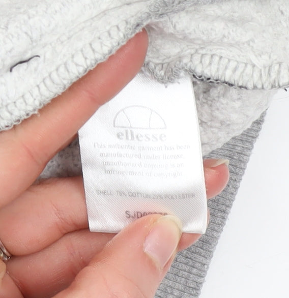 Womens UK Size 6 ellesse Grey Full Zip Hoodie