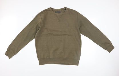 Mens UK Size L French Connection Green Pullover Sweatshirt