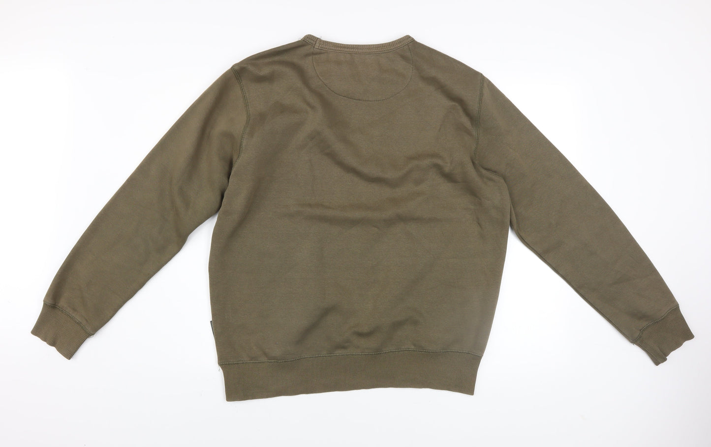 Mens UK Size L French Connection Green Pullover Sweatshirt