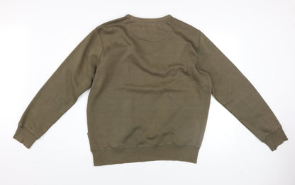 Mens UK Size L French Connection Green Pullover Sweatshirt
