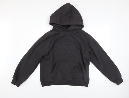 Devil Wing Boys Black Pullover Hoodie Size 12-13 Years Fleece Cotton Blend