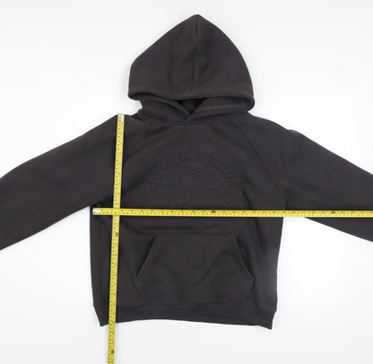 Devil Wing Boys Black Pullover Hoodie Size 12-13 Years Fleece Cotton Blend