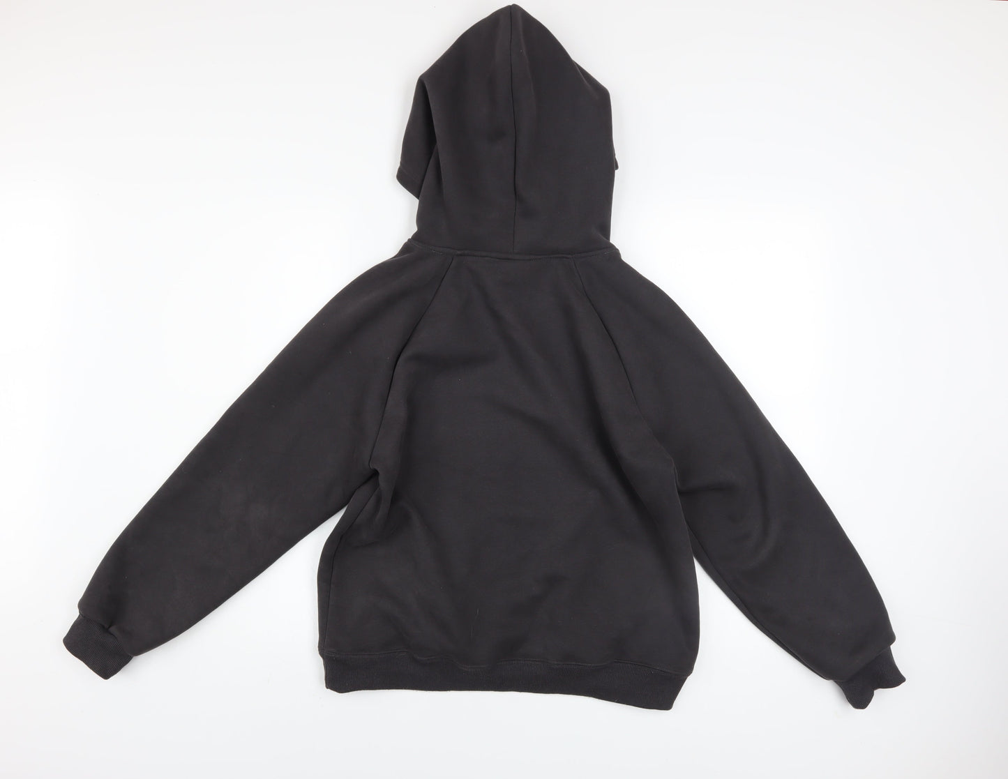 Devil Wing Boys Black Pullover Hoodie Size 12-13 Years Fleece Cotton Blend