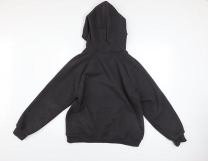 Devil Wing Boys Black Pullover Hoodie Size 12-13 Years Fleece Cotton Blend