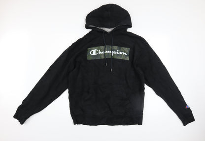 Mens UK Size L Champion Black Pullover Hoodie