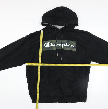 Mens UK Size L Champion Black Pullover Hoodie