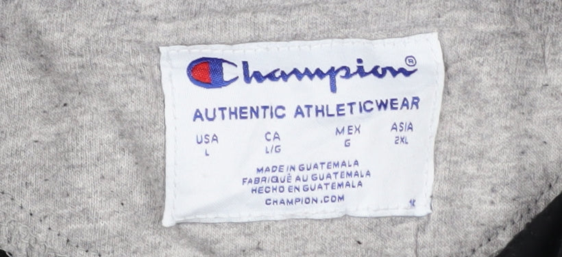 Mens UK Size L Champion Black Pullover Hoodie