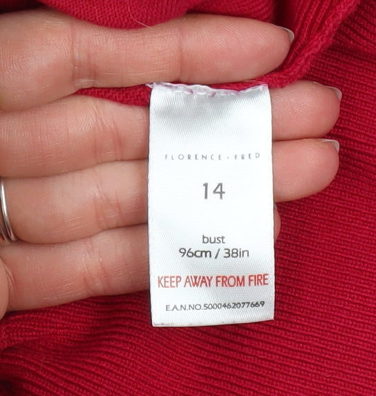 Womens UK Size 14 Florence & Fred Red Pullover Jumper