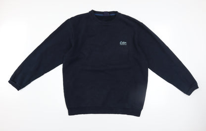 Mens UK Size M Cotton Traders Blue Pullover Sweatshirt
