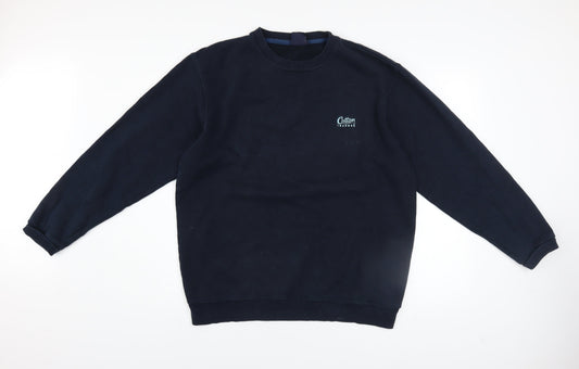 Mens UK Size M Cotton Traders Blue Pullover Sweatshirt