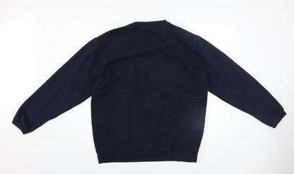Mens UK Size M Cotton Traders Blue Pullover Sweatshirt