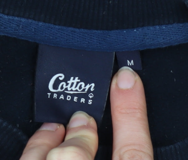 Mens UK Size M Cotton Traders Blue Pullover Sweatshirt