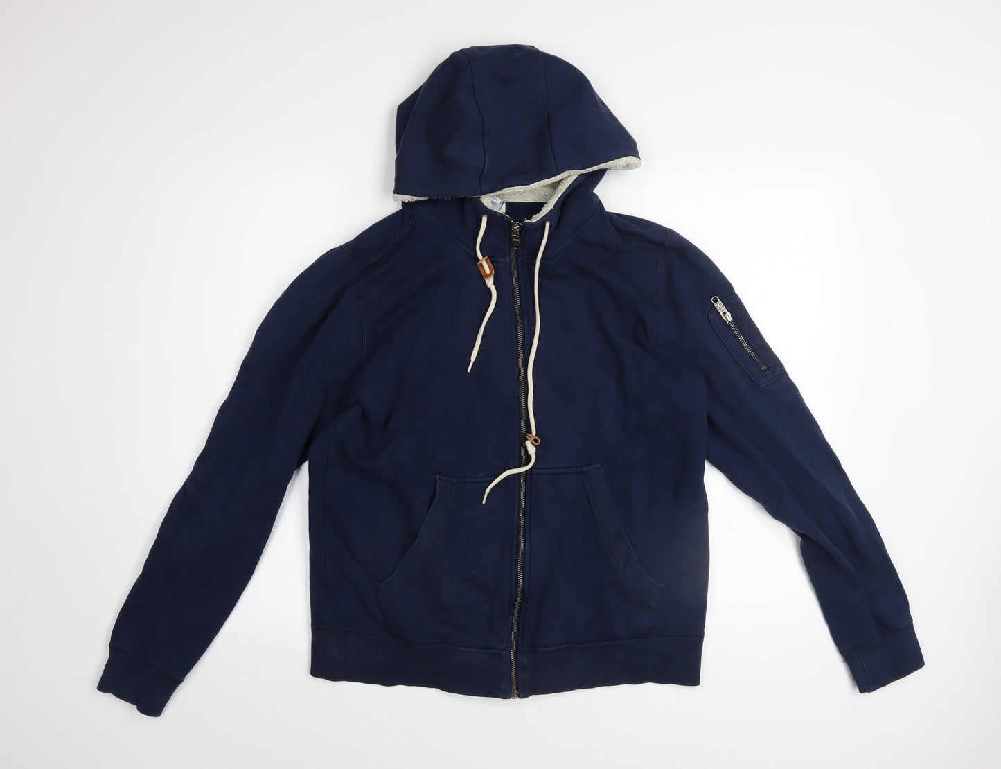 Mens UK Size M adidas Blue Full Zip Hoodie