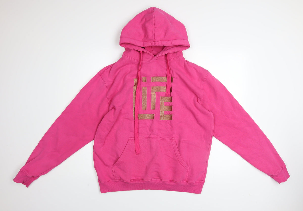 Womens UK Size L Acti Life Pink Pullover Hoodie