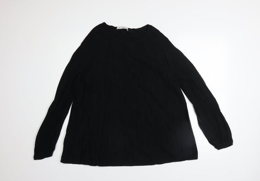 Womens UK Size 20 monari Black Basic Blouse
