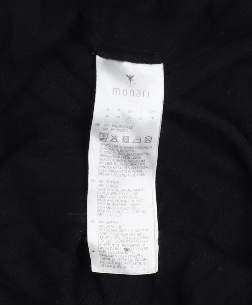 Womens UK Size 20 monari Black Basic Blouse