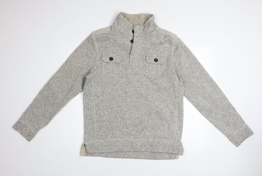 Mens UK Size M FatFace Grey Henley Sweatshirt