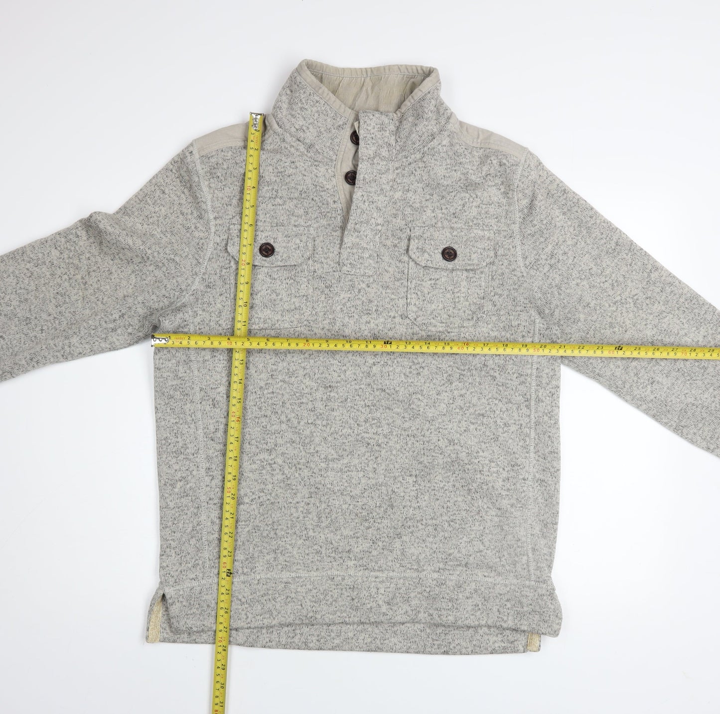 Mens UK Size M FatFace Grey Henley Sweatshirt