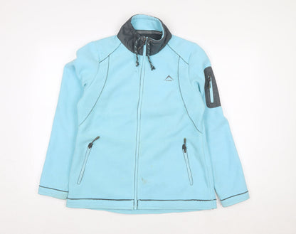 Womens UK Size M K-Way Blue Full Zip Sweatshirt