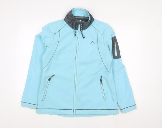 Womens UK Size M K-Way Blue Full Zip Sweatshirt
