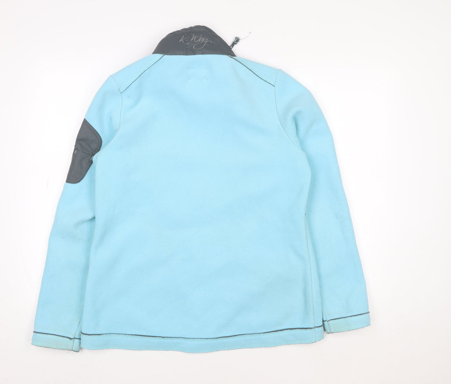 Womens UK Size M K-Way Blue Full Zip Sweatshirt