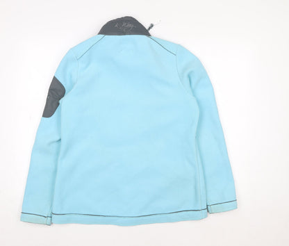 Womens UK Size M K-Way Blue Full Zip Sweatshirt