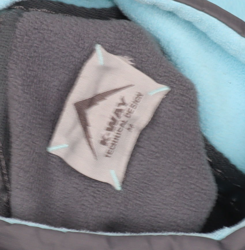 Womens UK Size M K-Way Blue Full Zip Sweatshirt