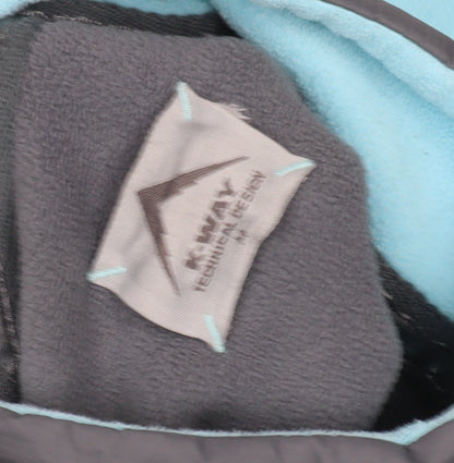 Womens UK Size M K-Way Blue Full Zip Sweatshirt