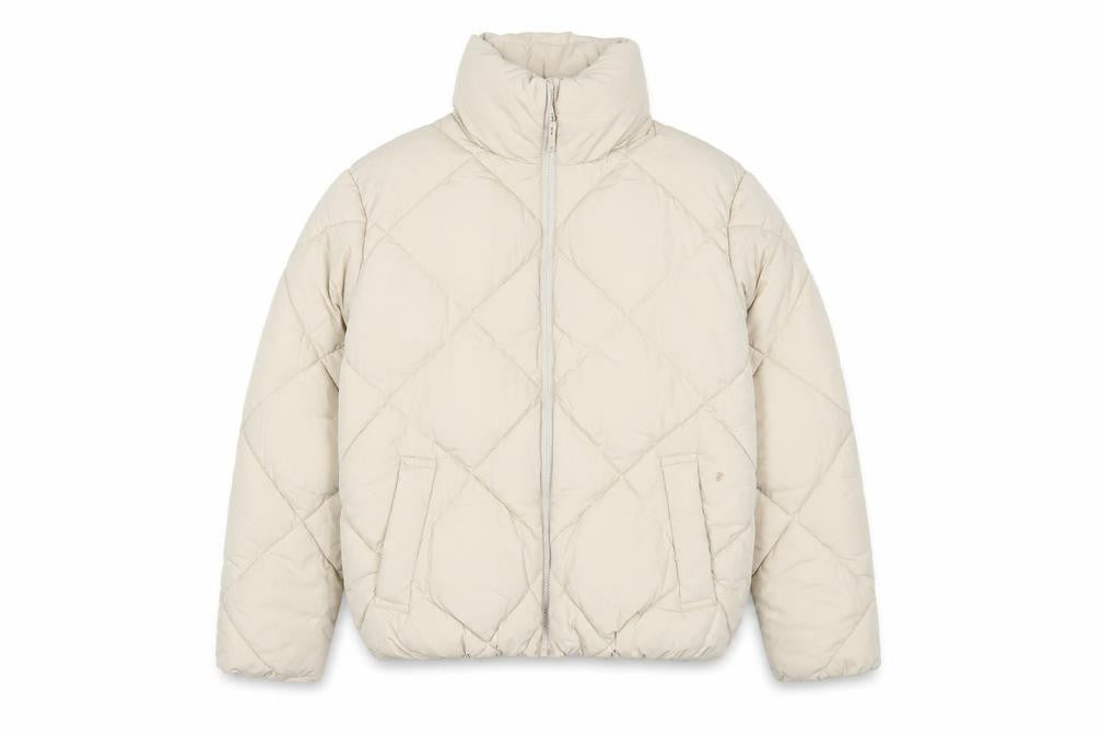 New Look Women Beige Size 8 Quilted Puffer Jacket