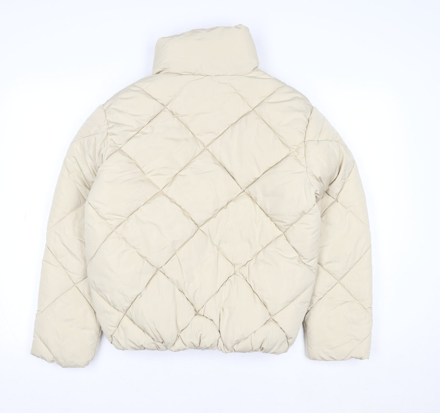 New Look Women Beige Size 8 Quilted Puffer Jacket