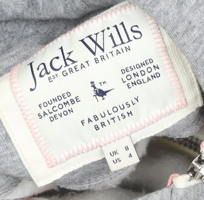 Womens UK Size 8 Jack Wills Grey Basic Jacket