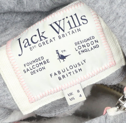 Womens UK Size 8 Jack Wills Grey Basic Jacket