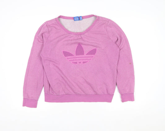 Womens UK Size 12 adidas Pink Pullover Sweatshirt