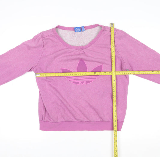 Womens UK Size 12 adidas Pink Pullover Sweatshirt